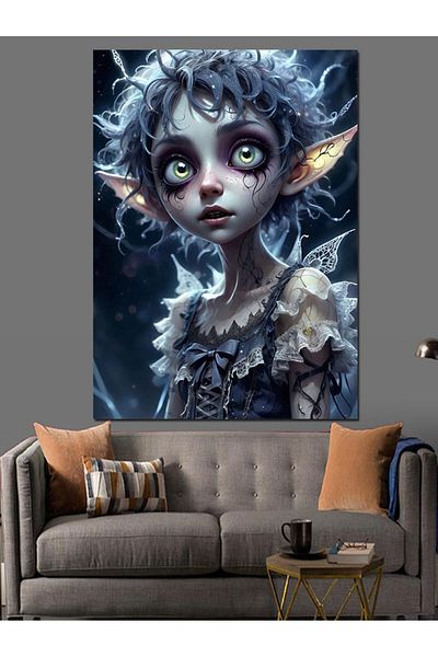 Tablomega Pânză decorativă Scary Fairy Girl - Lemn MDF