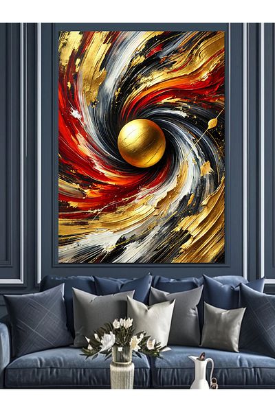 Tablomega Galaxy and Shiny Spiral Decorative Canvas - Mdf Wooden Painting