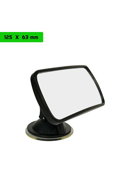 Mob Baby Rear View Mirror with Suction Cup, 125x63mm, 360° Adjustable | Wide View for Baby Safety