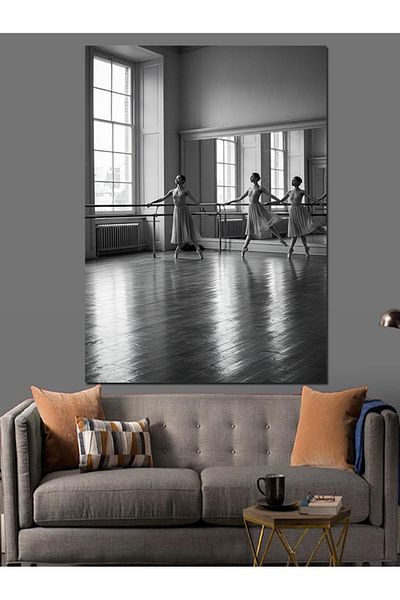 Tablomega Elegance in Ballet Class Decorative Canvas - Mdf Wooden Painting