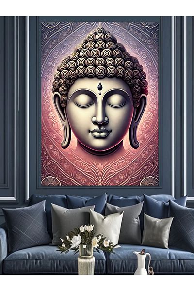 Tablomega Buddha and Meditation Serenity Decorative Canvas - Mdf Wooden Painting