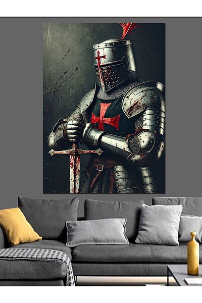 Tablomega Pânză decorativă Cavaler blindat - Lemn MDF