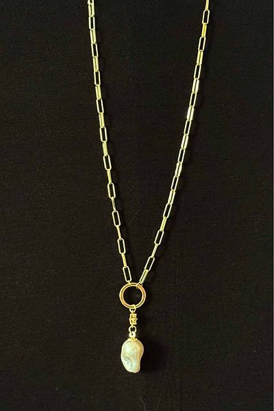 Nevin Kaya Moda قلادة لؤلؤة واحدة