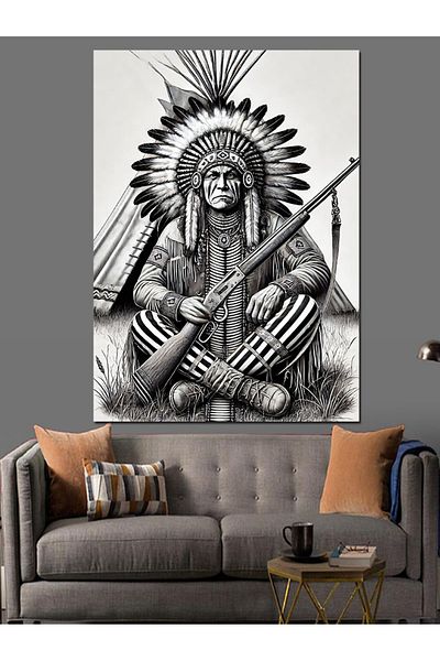 Tablomega Figurină de bucătar indian Pânză decorativă - Lemn MDF
