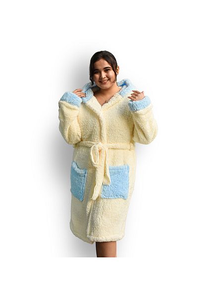 Pandamkee Hooded Unisex Wellsoft Plush Dressing Gown, bathrobe