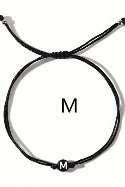 bygüneşaccessories Harfli Boncuk Bileklik M Harfi BİL001