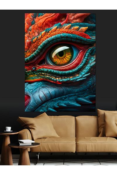 Tablomega Pânză decorativă Dragon Eye - Lemn MDF