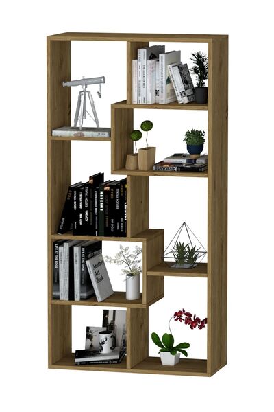 Moonlife Zebra Dekoratif Kitaplık Çam