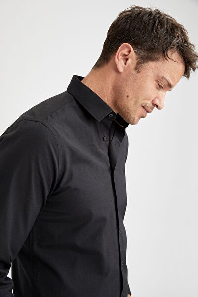 DeFacto Slim Fit Dar Kesim Klasik Uzun Kollu Gömlek R4340azns
