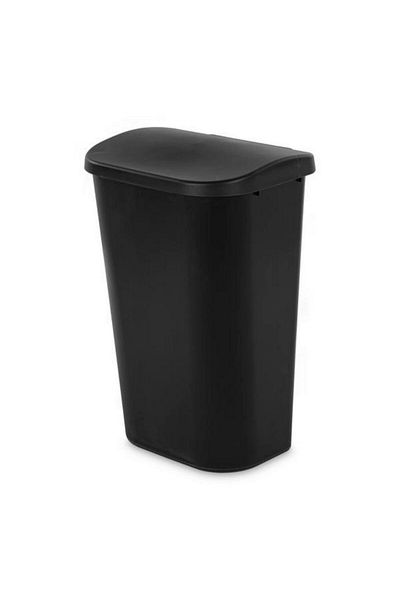 Sterilite D-Shape Design Durable Lift Top Wastebasket 11.3 Gal