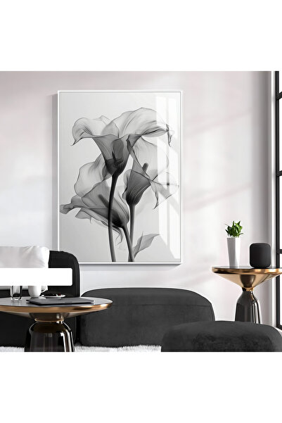 Harikabirev HARİKABİREV | FLORAL ABSTRACT DE CULOARE GREY-BEIGE-NEGRU 01 | TA...