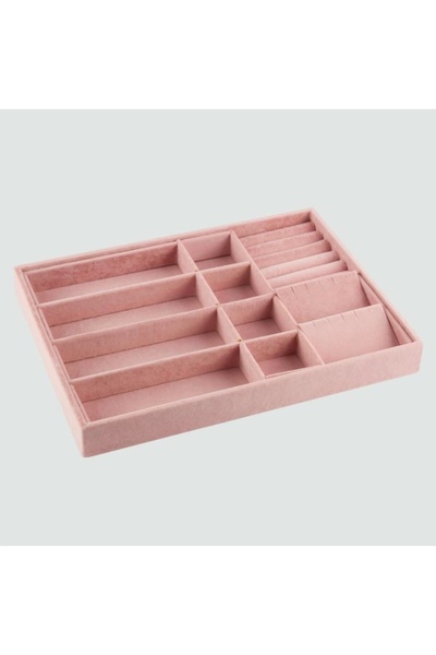 Aydın Decor Yeni Süet Pembe Çekmece Içi Takı Düzenleyici Kutu (AYDINDECOR)