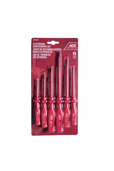 ACE 6-Piece Insulated Ergonomic Handle Electrician Screwdriver Set