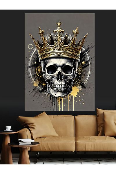 Tablomega Craniu Decorativ Canvas - MDF Lemn Tablou