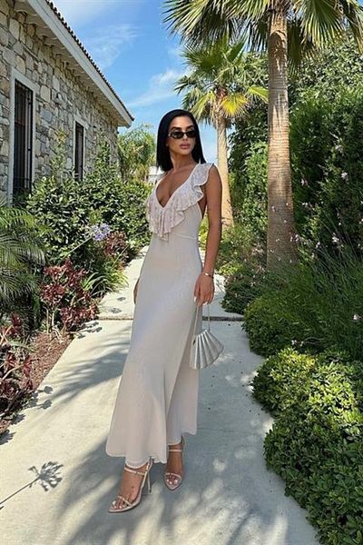 Moka Shopin MokaShopin Emaline Φόρεμα σιφόν με ανοιχτή πλάτη 2465-08