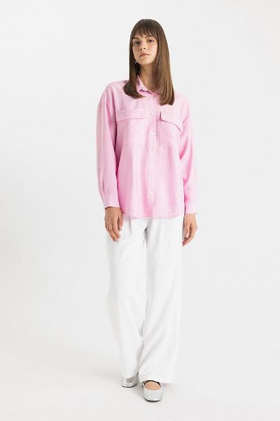 DeFacto Μακρυμάνικο πουκάμισο Relax Fit Tunic - C8671ax24sm