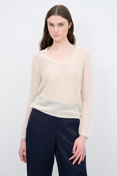 Love My Body V Yaka Triko Bluz