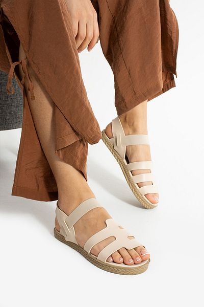 Moda Devrin Beige Piping Women's Sandals