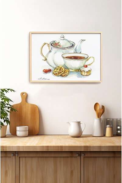 kutuTR Ahşap Çerçeveli Mdf Tek Tablo Mutfak Dekoru (KENDİ TABLO SETİNİZİ OLUŞ...