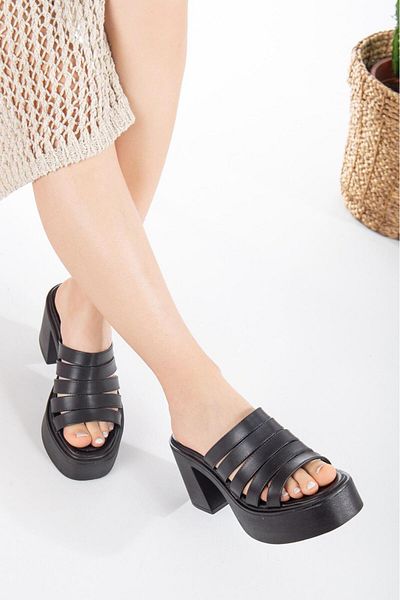 GNY AYAKKABI Women's Platform 5 Baret Slippers