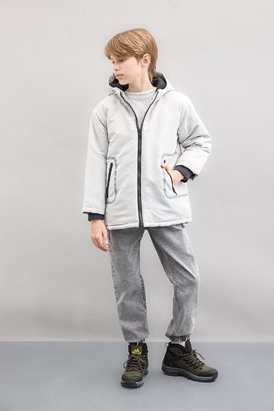 DeFacto Chlapecká fleecová parka - vodoodpudivá, kapuce, zip a kapsa D1132A824Wn