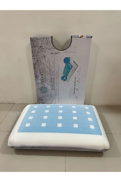 Gerenic Medical Memory Foam Pillow for Adults and Children Provides Proper Neck and Cervical Support - Gel - Blue