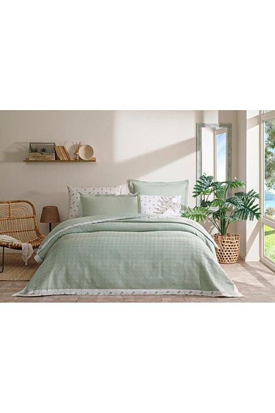 Özdilek Single Jacquard - Pique Set - Green