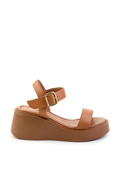 Bambi Taba Leather Women's Sandals K05359032203