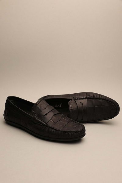 Gondol Loafer clasic Croco 42 pentru bărbați, piele naturală