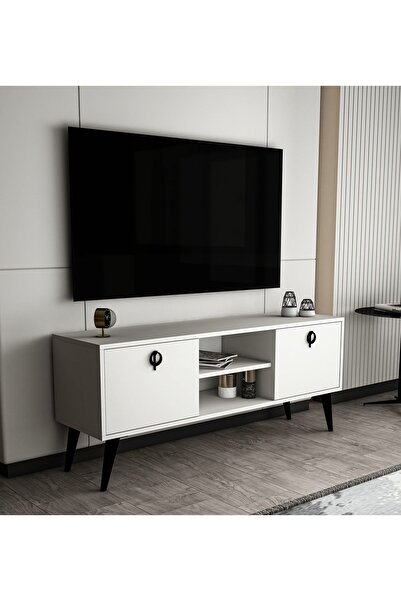 ALONEX HOME Kaya Ay Taşı Tv Ünitesi 140 Cm Modüler Tv Ünitesi, Ekonomik Tv Se...
