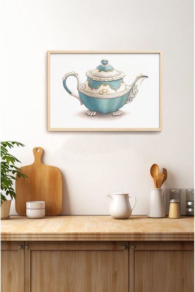 kutuTR Ahşap Çerçeveli Mdf Tek Tablo Mutfak Dekoru (KENDİ TABLO SETİNİZİ OLUŞ...