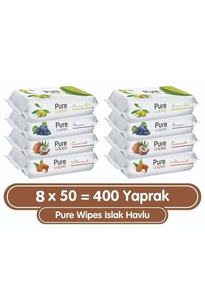 Pure Baby مناديل مبللة بالفواكه 8×50 (400 ورقة)
