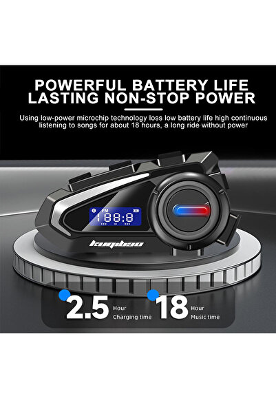 SUPORTE K20 Radyolu Dijital Göstergeli Kask Bluetooth intercom