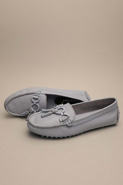 Gondol Tricou portocaliu 37 pentru femei.70136 Mocasnic clasic din piele naturala