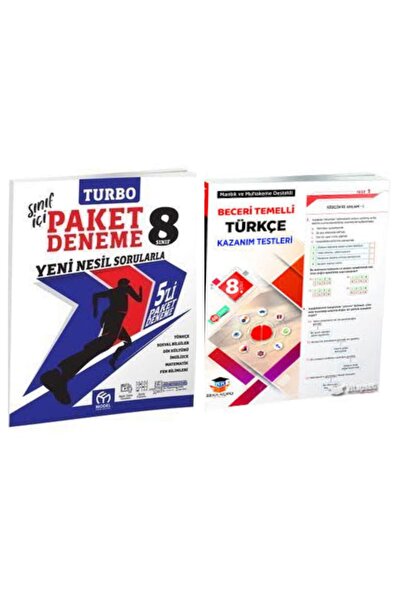 MODEL EĞİTİM YAYINCILIK 8. SINIF TURBO 5'li PAKET DENEME Ve Beceri Temelli Ka...