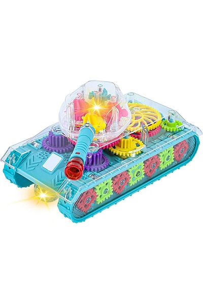Generic Tank Toy - Electric Transparent Gear Concept Toy Car