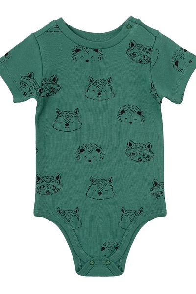 Divonette 100% Cotton Unisex Patterned Interlock 3-Piece Bodysuit Set with Snap Fasteners - Baby Clothing