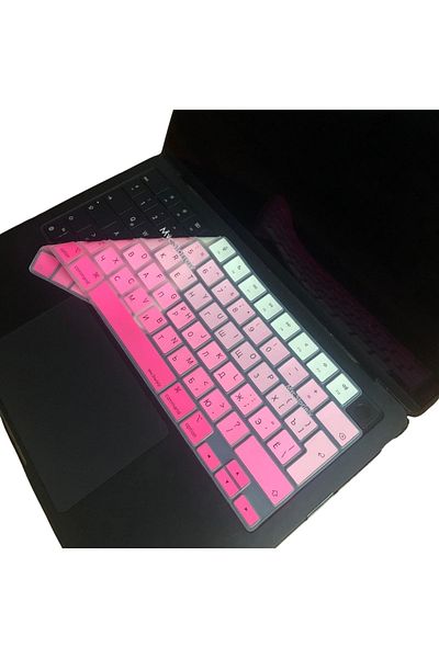 Mcstorey Russian Keyboard Protector for MacBook Air Pro Case M1-M2-M3-M4 (Uk-Eu) A2681 A2941 A2442 A2485 Gradient