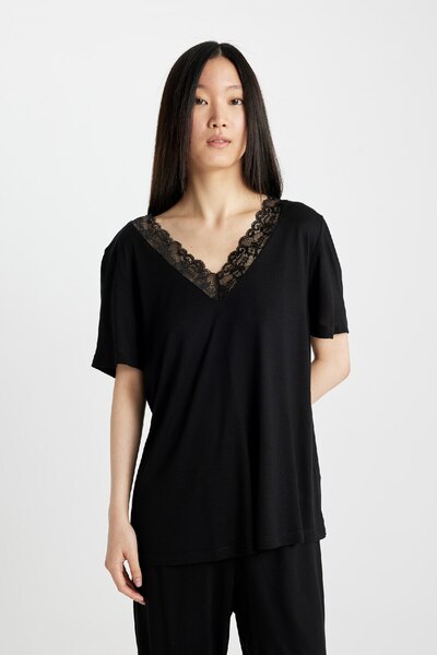 DeFacto Fall in Love, normál szabású, rövid ujjú, 2 részes viszkóz készlet D0922AXNS