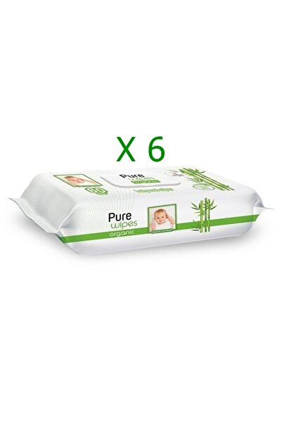 Pure Baby مناديل مبللة بخلاصة الخيزران العضوي من Pure Wipes، عبوة من 60 × 6 قطع