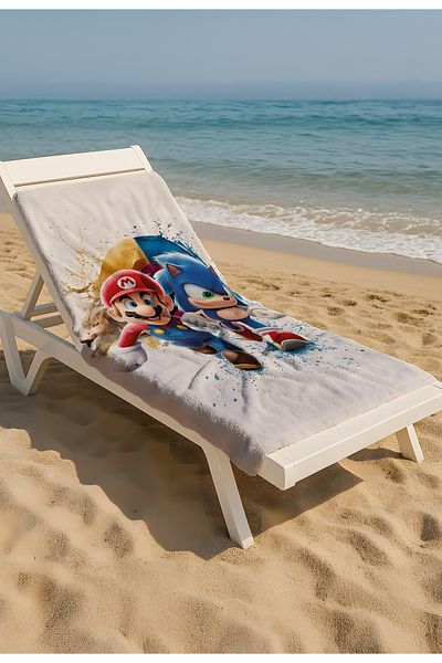 Viadela "Sonic Beach Towel - Super Speed Fun"