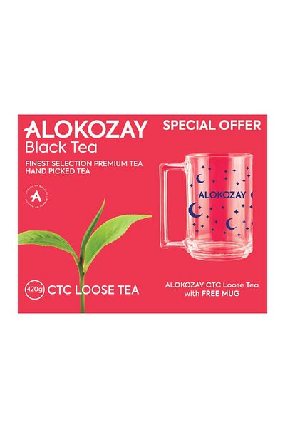Alokozay CTC Loose Black Tea 420 grams + Free Mug