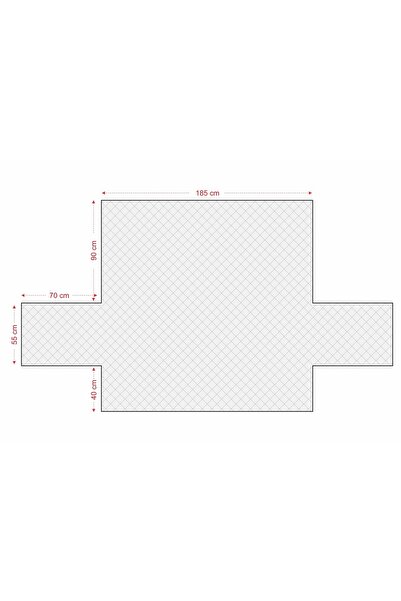 ALCAM double-sided quilted cover for 3-seater sofa Chocolate/Vanilla