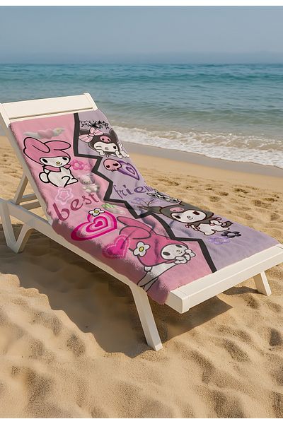 Viadela Плажна кърпа Kuromi Best Friends – сладък и забавен дизайн