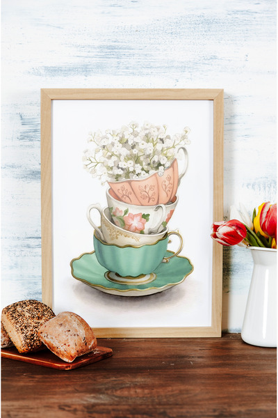 kutuTR Ahşap Çerçeveli Mdf Tek Tablo Mutfak Dekoru (KENDİ TABLO SETİNİZİ OLUŞTURACAĞINIZ LİSTE)