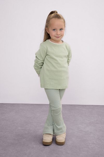 DeFacto Baby Girl Spanish Leg Ribbed Leggings - Elastic Waist Z4739A224Au