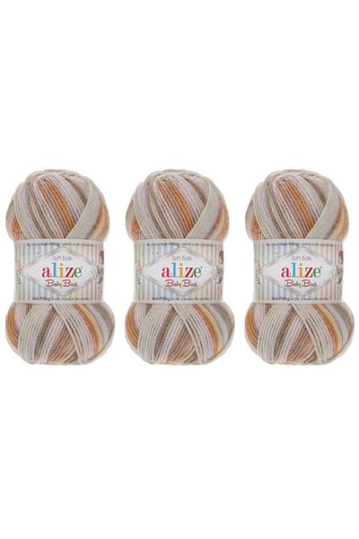 Alize Baby Best Batik Νήματα πλεξίματος χειρός 100 gr 3 τεμάχια Χρώμα 7541