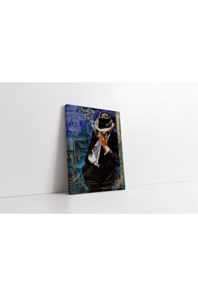 Tablosan Pictură pe pânză cu om fumând