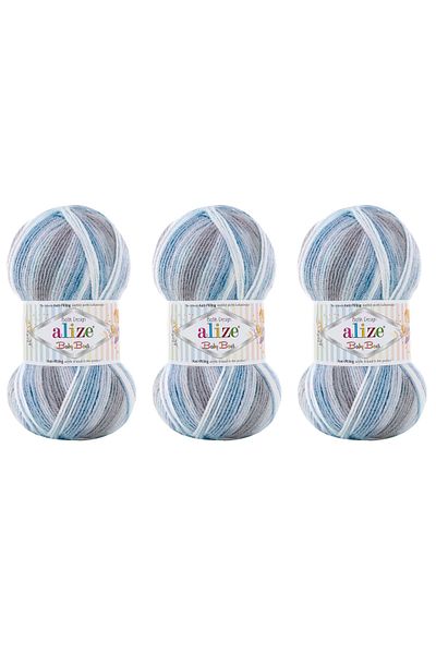 Alize Baby Best Batik Νήματα πλεξίματος χειρός 100 gr 3 τεμάχια Χρώμα 7540