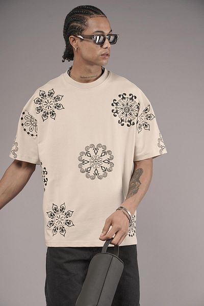 king brich Μπλουζάκι Unisex Oversize Fit με λεπτομέρεια κεντήματος